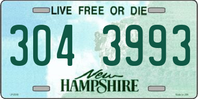 NH license plate 3043993