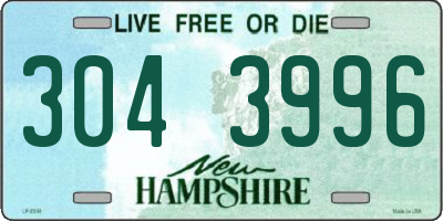 NH license plate 3043996