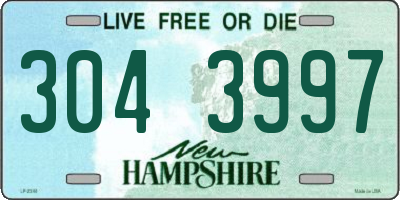 NH license plate 3043997