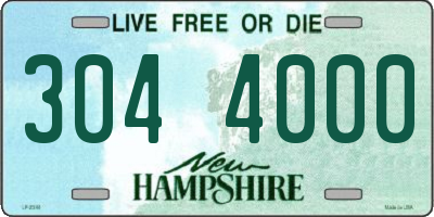 NH license plate 3044000