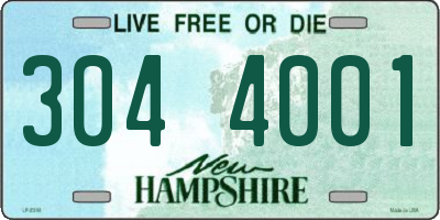 NH license plate 3044001
