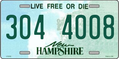 NH license plate 3044008