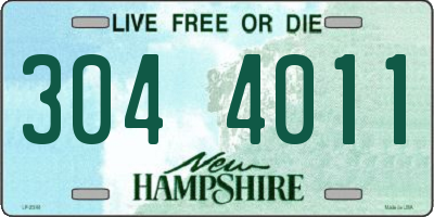 NH license plate 3044011