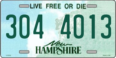 NH license plate 3044013