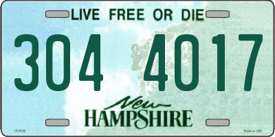 NH license plate 3044017