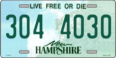 NH license plate 3044030