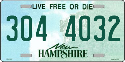 NH license plate 3044032