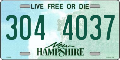NH license plate 3044037