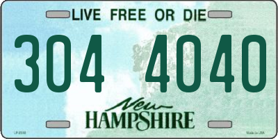 NH license plate 3044040