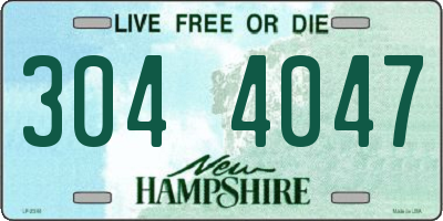 NH license plate 3044047