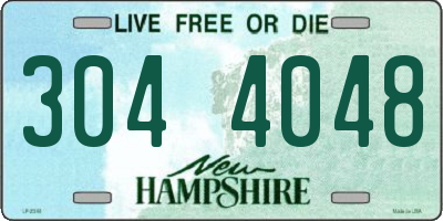 NH license plate 3044048