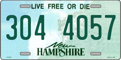 NH license plate 3044057
