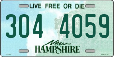 NH license plate 3044059