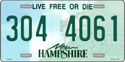 NH license plate 3044061