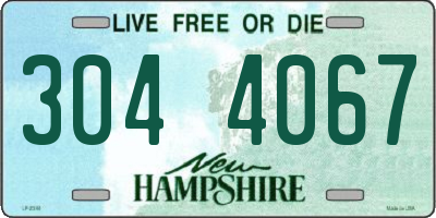 NH license plate 3044067