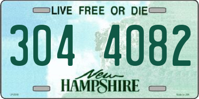 NH license plate 3044082