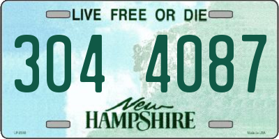NH license plate 3044087