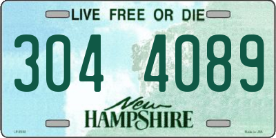 NH license plate 3044089