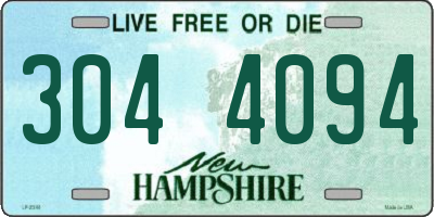 NH license plate 3044094