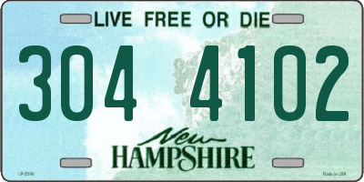 NH license plate 3044102