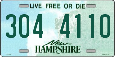 NH license plate 3044110