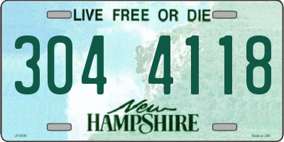 NH license plate 3044118