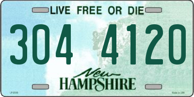 NH license plate 3044120