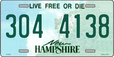 NH license plate 3044138