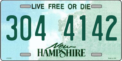NH license plate 3044142