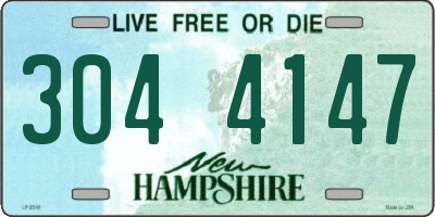 NH license plate 3044147