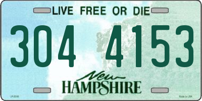 NH license plate 3044153