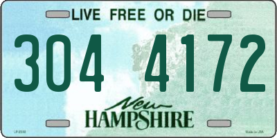 NH license plate 3044172