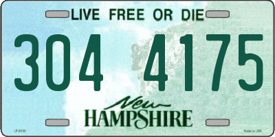 NH license plate 3044175
