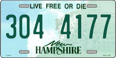 NH license plate 3044177