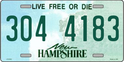 NH license plate 3044183