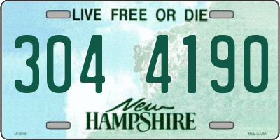 NH license plate 3044190