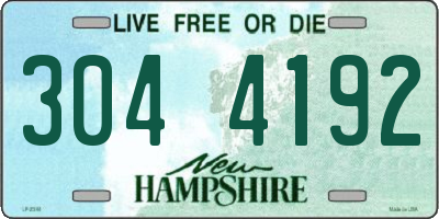 NH license plate 3044192