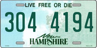 NH license plate 3044194