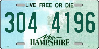 NH license plate 3044196