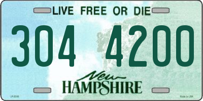 NH license plate 3044200