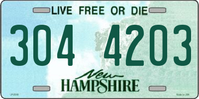 NH license plate 3044203