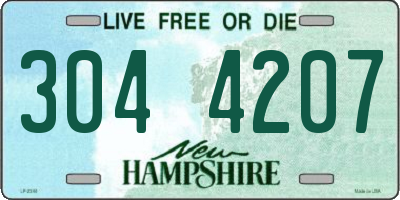 NH license plate 3044207