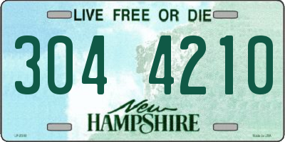 NH license plate 3044210
