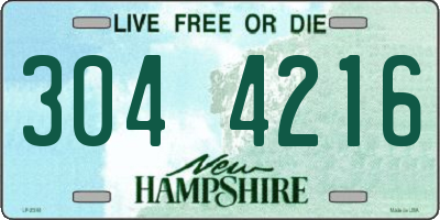 NH license plate 3044216