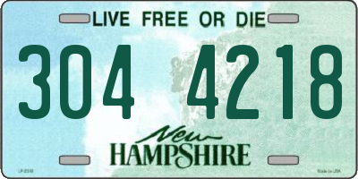 NH license plate 3044218