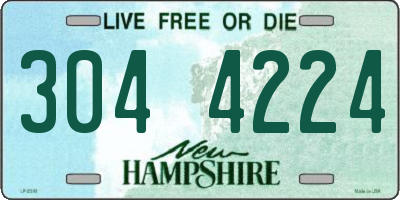 NH license plate 3044224