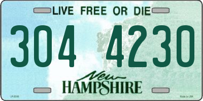 NH license plate 3044230