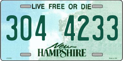 NH license plate 3044233