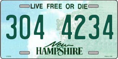 NH license plate 3044234
