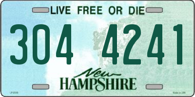 NH license plate 3044241